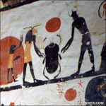 Изображение Скарабея на стене гробницы в Долине царей