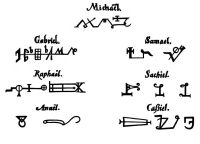 Магические символы, ассоциируемые с семью ангелами семи дней недели.