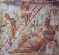 Сон Иакова. IV в. Фреска в катакомбах на Виа Латина, Рим