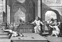 Ковчег Завета в храме Дагона, Юлиус Шнорр фон Карольсфельд (1794 — 1872)