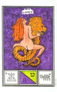  Аркан XI («Вожделение») Таро Церемониальной магии.